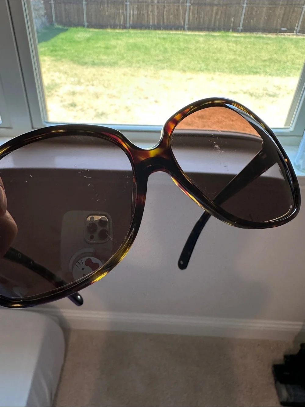 Prada SPR21I Women's Oversized Havana Brown Tortoise Sunglasses